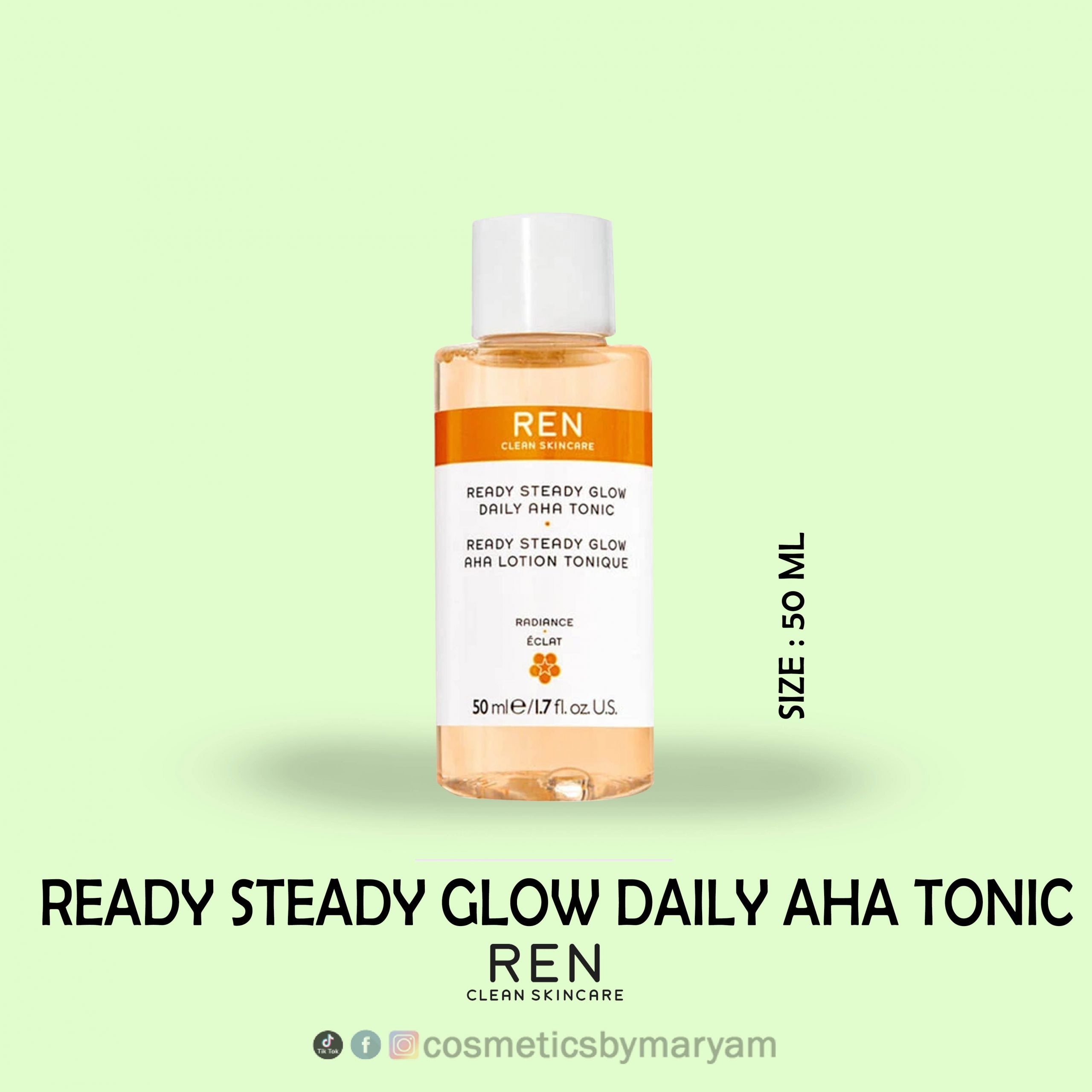 REN Ready Steady Glow Daily AHA Tonic – Cosmetics By Maryam