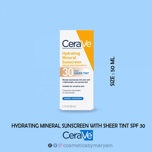 CeraVe Hydrating Mineral Sunscreen With Sheer Tint SPF 30