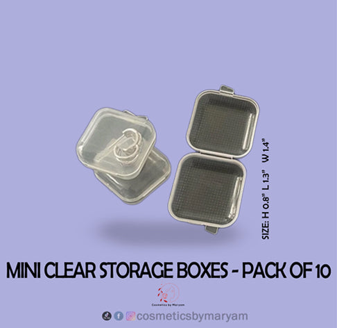 Mini Clear Storage Boxes Pack of 10