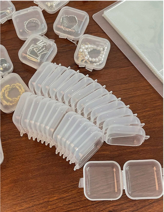 Mini Clear Storage Boxes Pack of 10