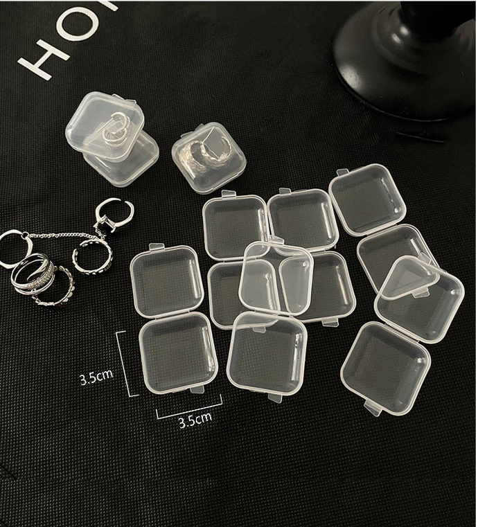 Mini Clear Storage Boxes Pack of 10