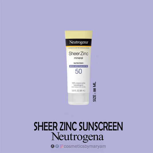 Neutrogena Sheer Zinc Sunscreen SPF 50