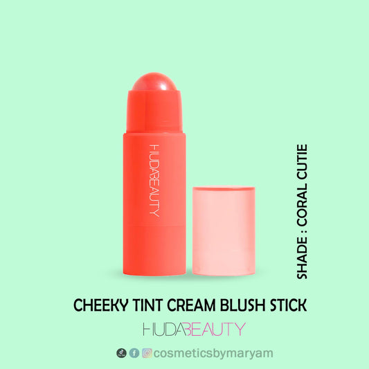 HudaBeauty Cheeky Tint Cream Blush Stick - Coral Cutie